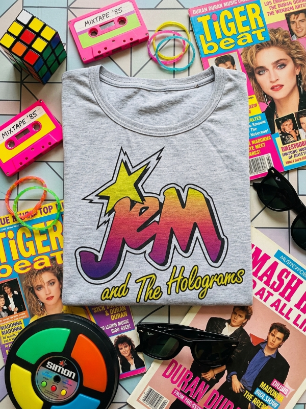 Producto - Remera Mujer Jem Logo Gris