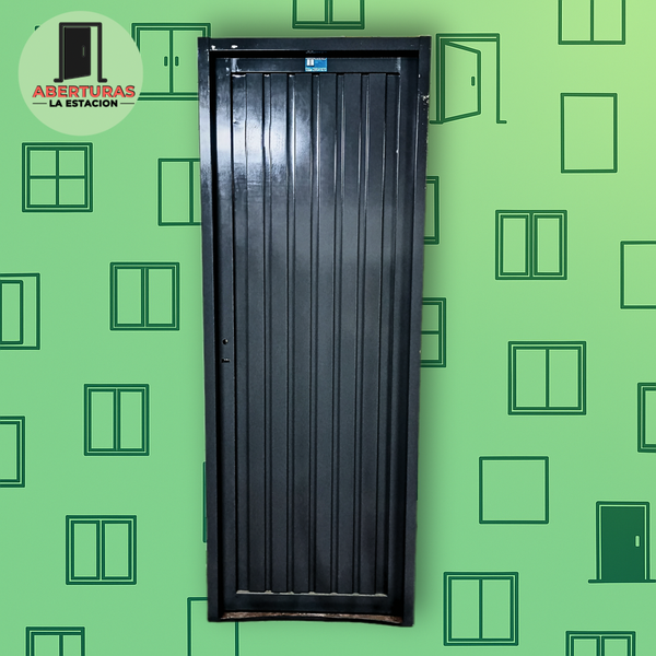 Producto - PUERTA CHAPA SIMPLE BASTONADA 70X200 CM