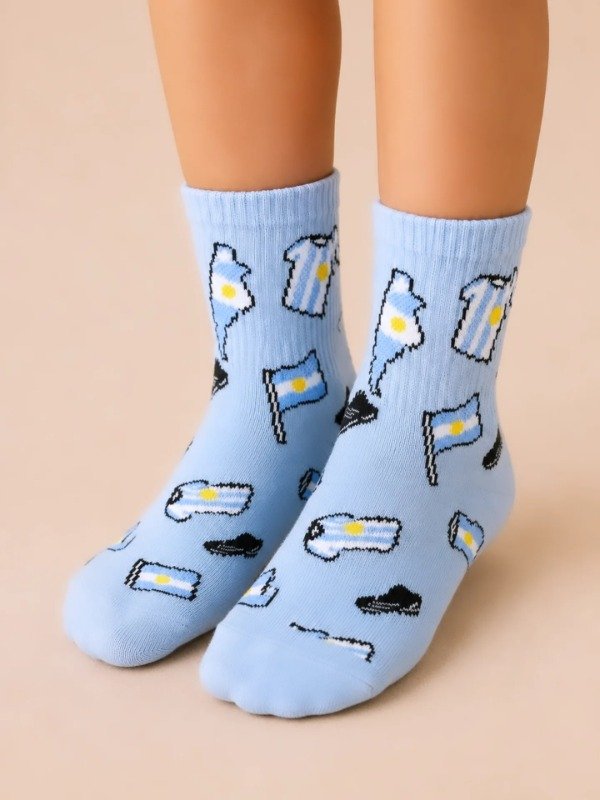 Producto - MEDIAS INFANTILES ARGENTINA CELESTE