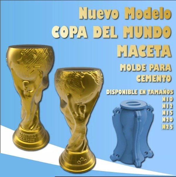 Producto - Molde maceta copa del mundo 25cm