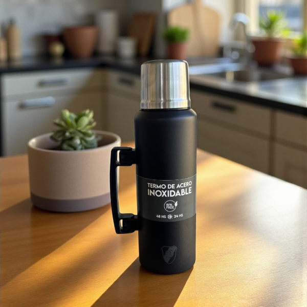 Producto - TERMO XL PREMIUM 1.5 L DOBLE CAPA DE ACERO MANTIENE CALOR/FRÍO MÍNIMO 12 HS