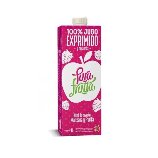 Producto - Jugo de Manzana y Frutilla x1lt (Pura Frutta)