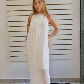Producto - VESTIDO TELA PLIZADO LARGO