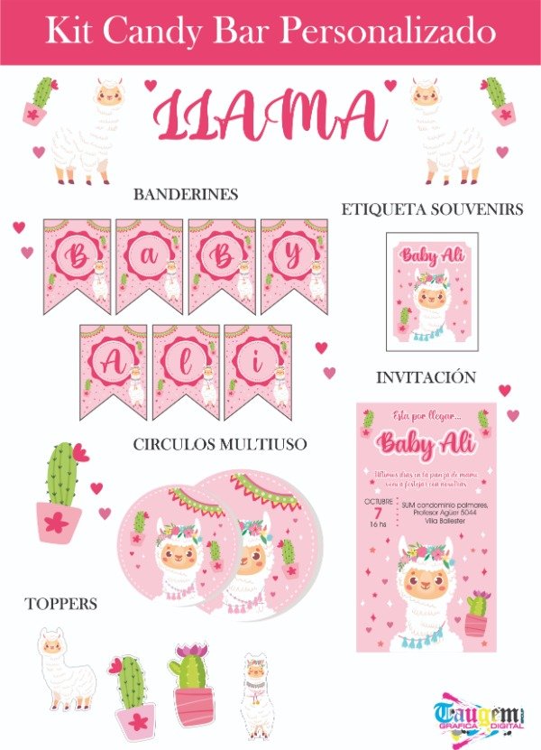 Producto - KIT IMPRIMIBLE - LLAMA