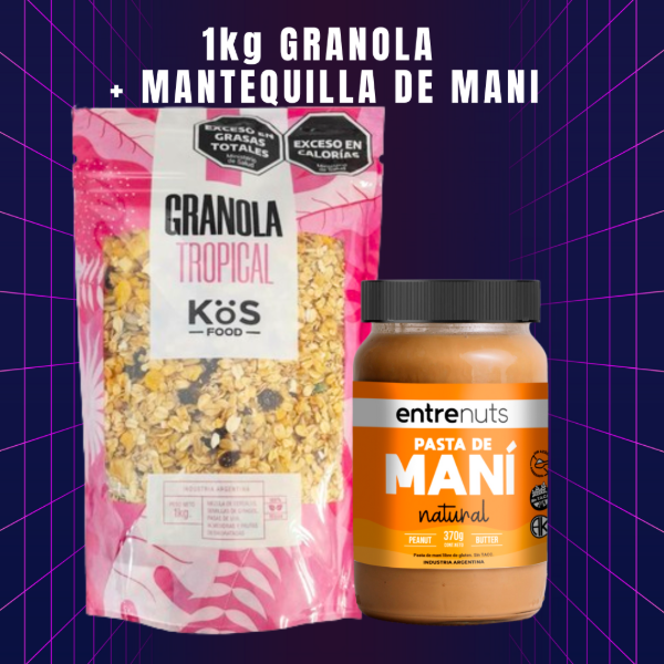 Producto - COMBO GRANOLA 1KG + MANTEQUILLA 370g