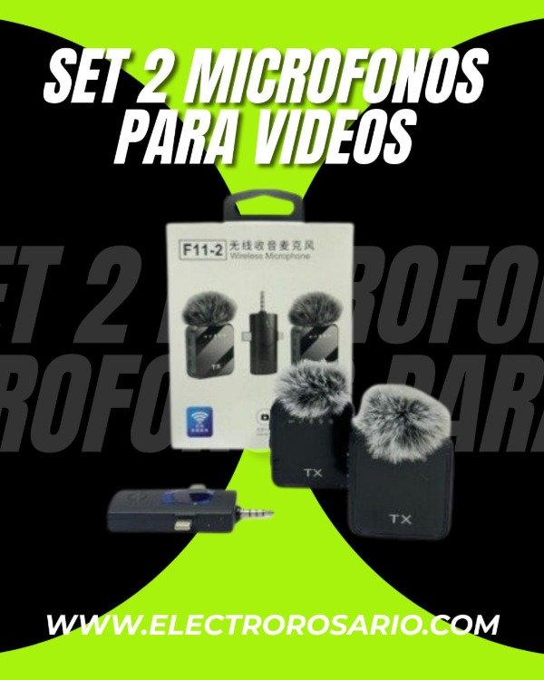 Producto - SET 2 MICROFONOS PARA VIDEOS