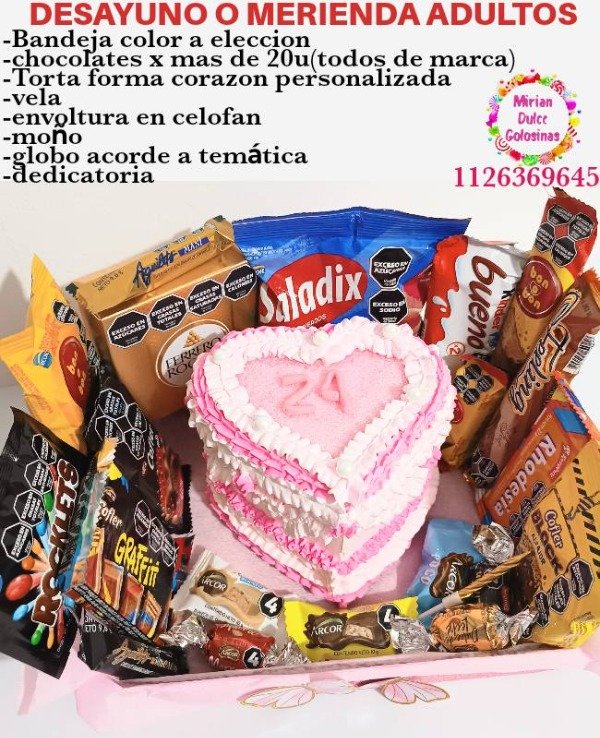 Producto - Desayuno corazon personalizado con envoltura