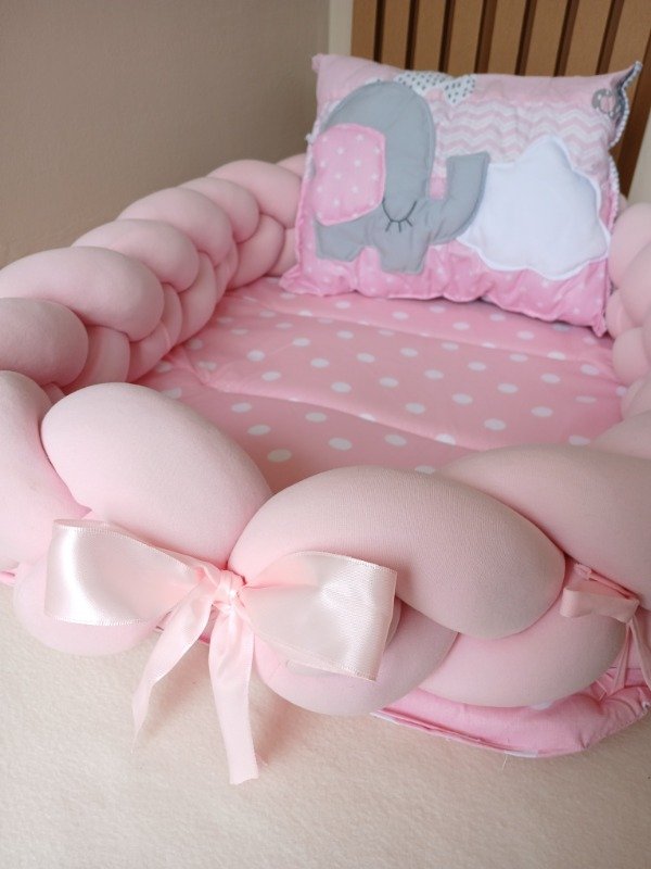 Producto - Nido de contención trenzado rosa