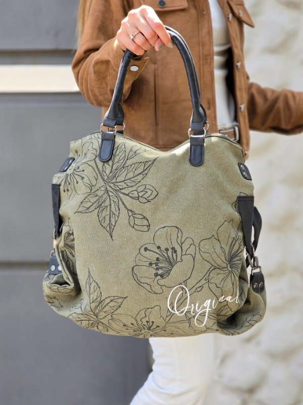 Producto - Bolso verde FLOWERS