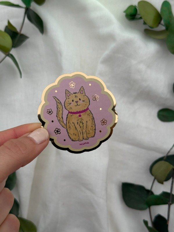 Producto - Sticker vinilo dorado MICHI