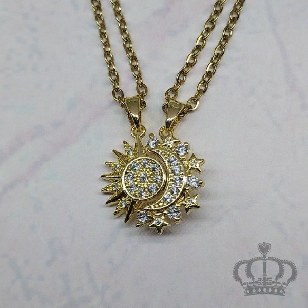 Producto - Collar para compartir Sol y Luna (cadena acero)