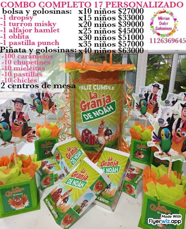 Producto - Combo cumpleaños 17 la granja de Zenón