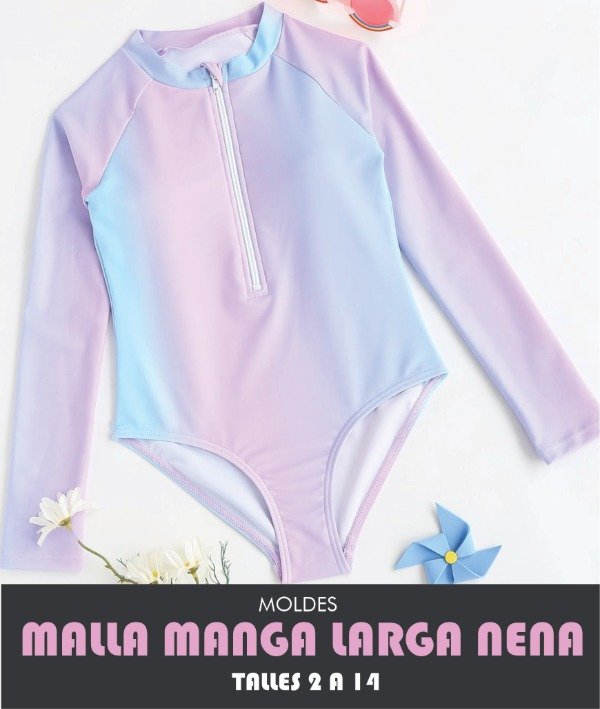 Producto - MOLDES MALLA MANGA LARGA NIÑAS