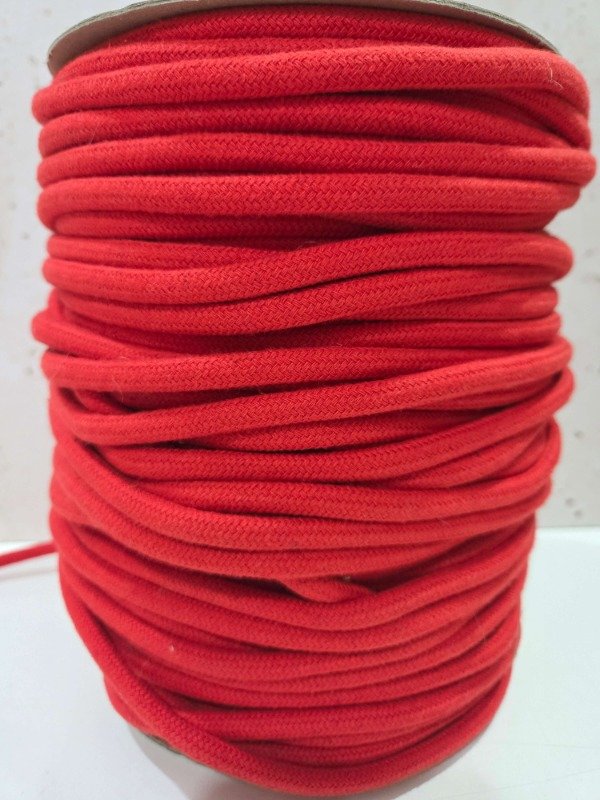 Producto - Cordon de algodón trenzado 6mm ROJO