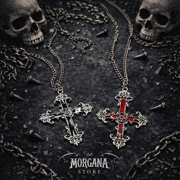Producto - Collar Cruz Invertida Pentagram