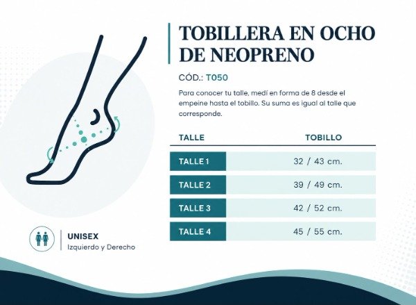 Producto - Tobillera en 8 de neoprene - 2