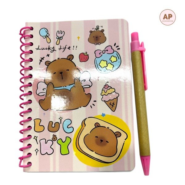 Producto - ANOTADOR MAS LAPICERA CAPIBARA