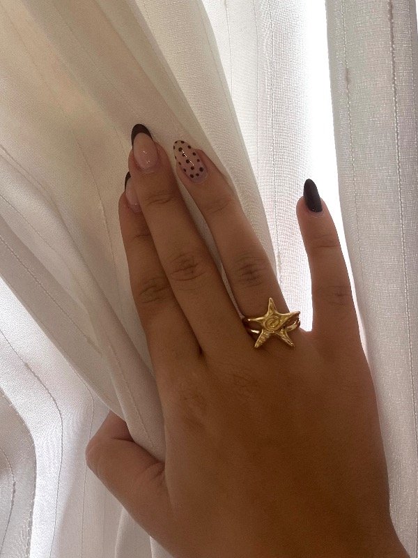 Producto - Anillo estrella de mar dorado