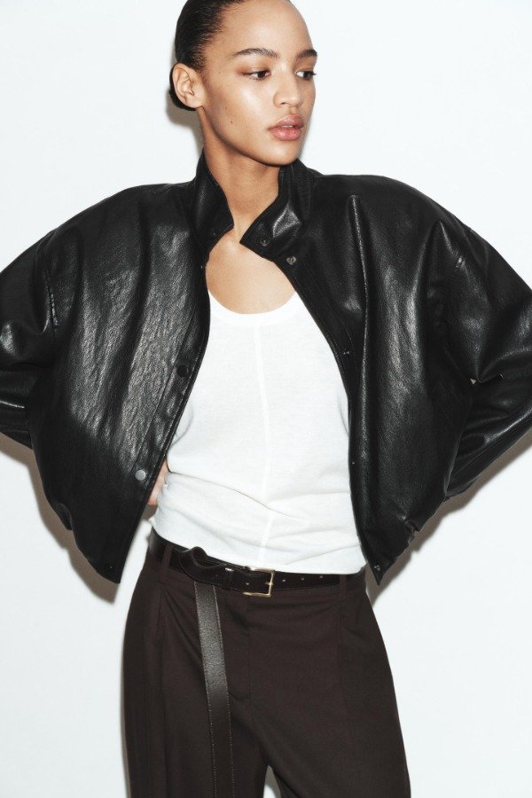 Producto - Campera bomber efecto piel Zara - 4