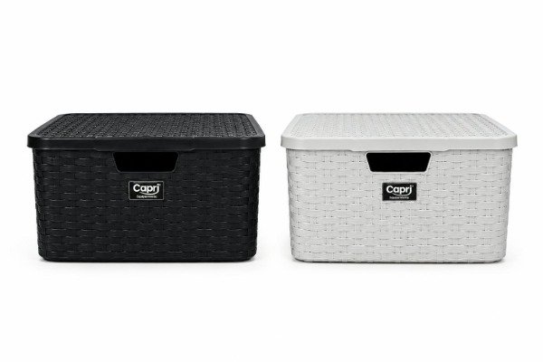 Producto - CANASTO ORGANIZADOR C/ TAPA RATAN MEDIANO M - 0