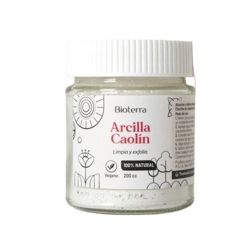 Producto - Arcilla Facial Patagónica Caolín Natural Vegano Bioterra EnvVidrio 200cc