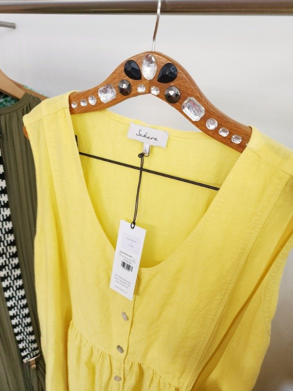 Producto - Vestido de lino amarillo SAHARA LONDON