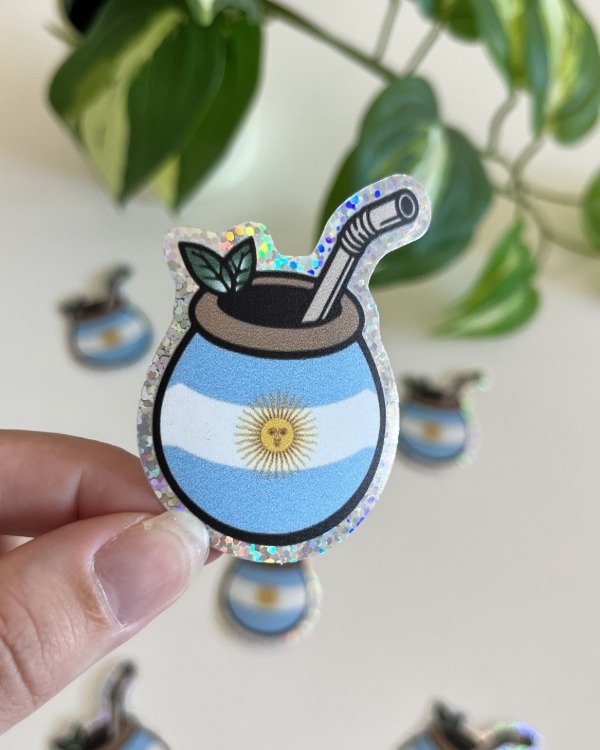 Producto - Sticker Glitter UV - Mate Argentino