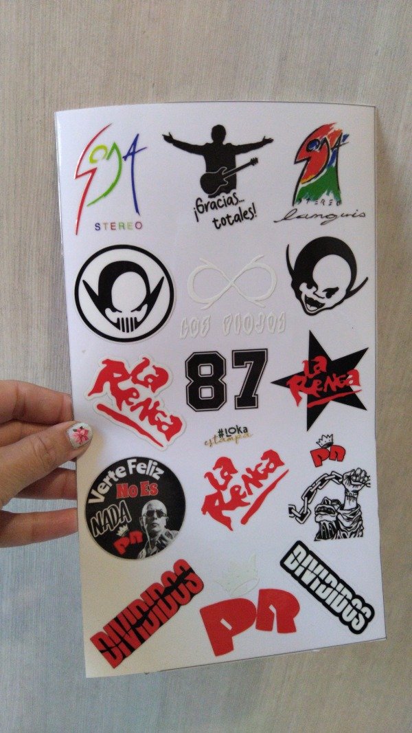 Producto - UV Planchas Mix 16x28cm Bandas de Musica #1