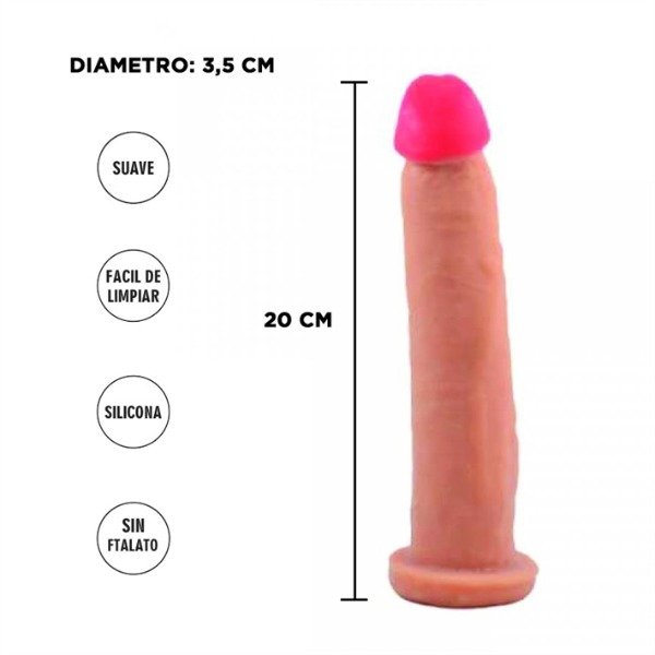 Producto - Dildo cyber macizo geminis 20x3,5 cm