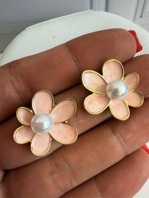Producto - Aros Flor Pink Gold