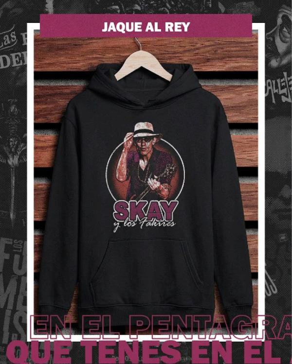 Producto - Buzo Canguro Negro Frisa Jaque al Rey