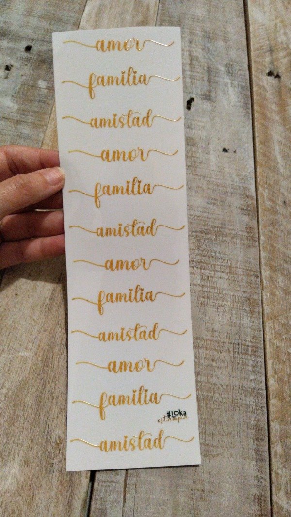 Producto - UV Tiras 8x28cm Palabras #3