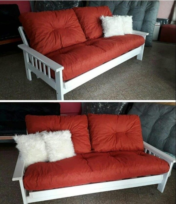 Producto - Colchon de futon : Modelo dividido tela chenille