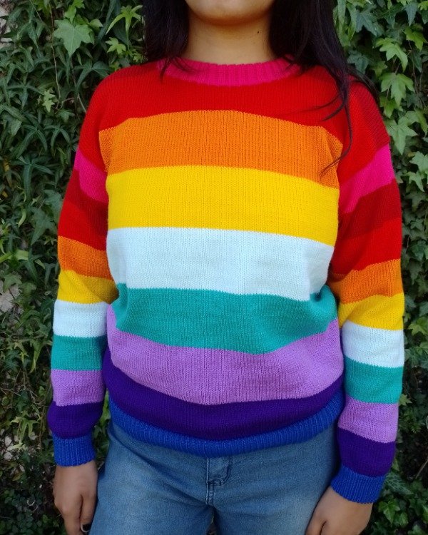 Producto - Sweater Arcoiris (Talle L)