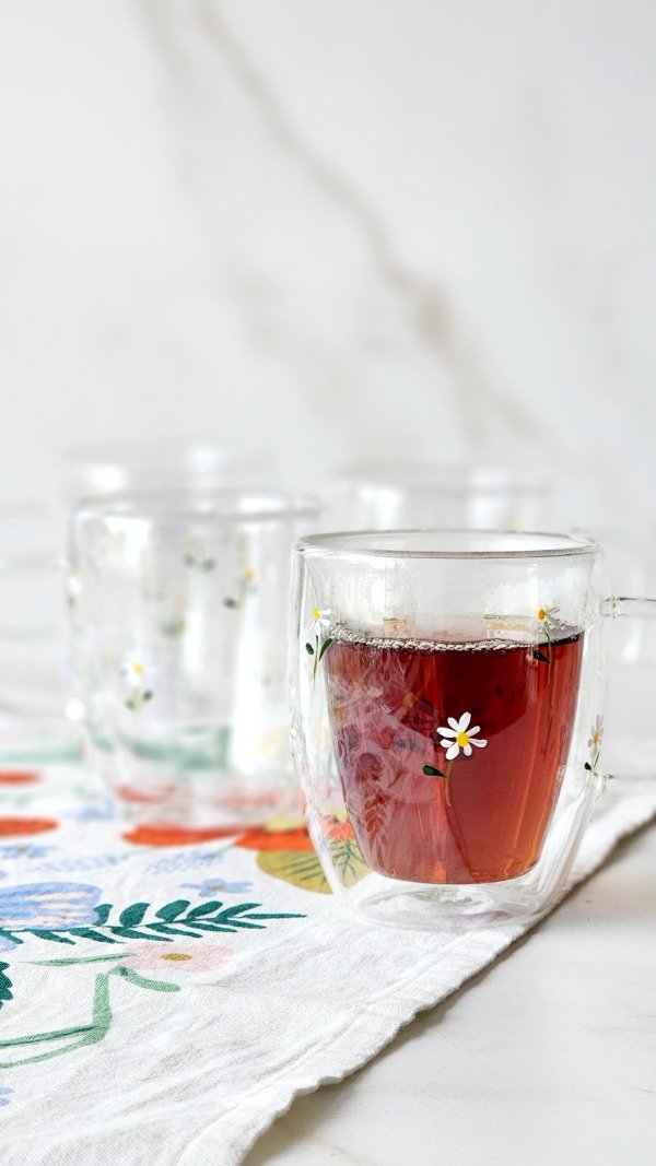 Producto - Taza doble vidrio margaritas