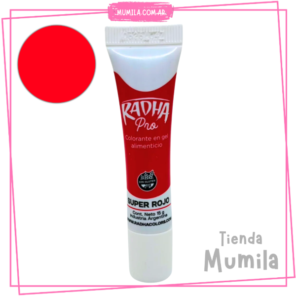 Producto - Colorante rojo en gel Radha Colors