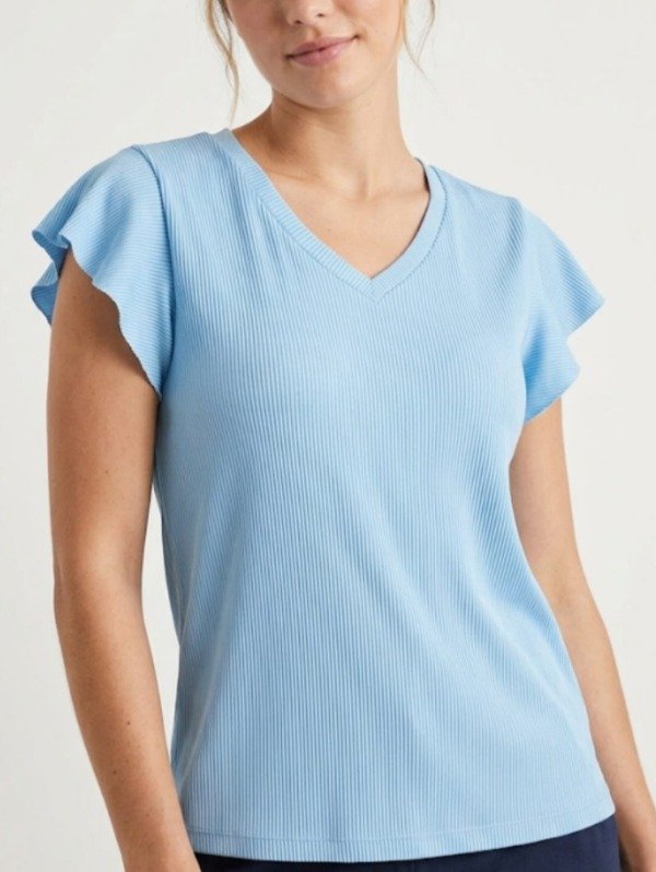Producto - Remera Cuello V Manga Volar Morley Foil (Art. 5127)