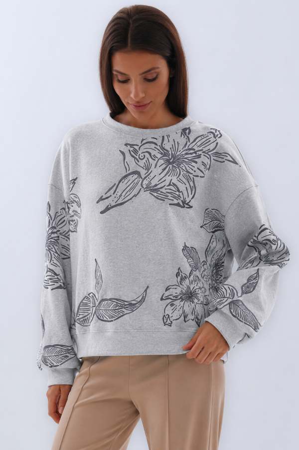 Producto - Buzo Frizado Lucía Gris melange - 0