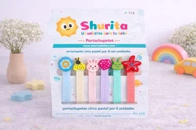 Producto - Porta chupete Shurita Pastel x 6 (114)