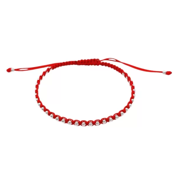 Producto - Pulsera hilo rojo bolitas completa
