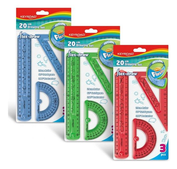 Producto - SET Geometria Flexible Keyroad 20 cm KR971698 Azul - 0