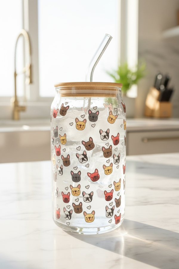 Producto - VASO Y SORBETE DE VIDRIO CON TAPA DE BAMBÚ 480ml - 14