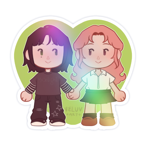 Producto - mitsuki x aya - sticker holográfico