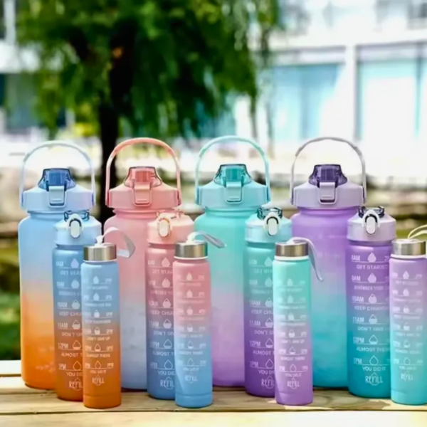 Producto - Set  x 3 botellas motivacionales con stickers