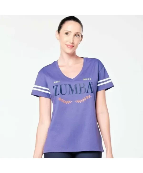 Producto - Zumba Prep Loose Fit V-Neck Top - Periwinkle