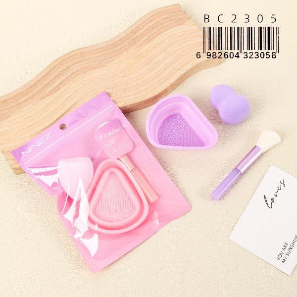 Producto - Set esponja + brocha + silicona para lavar brochas - NAEZ