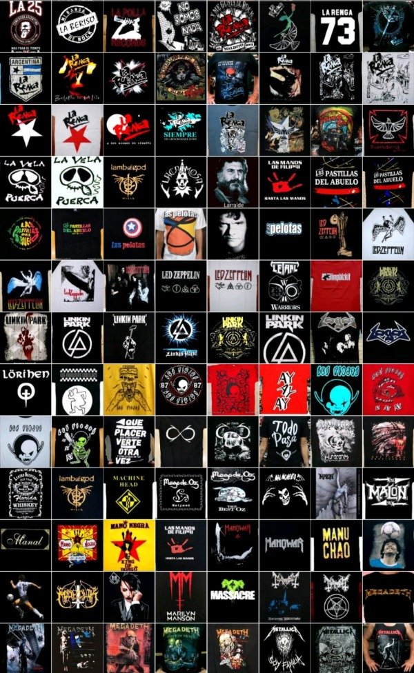 Producto - Remeras Unisex Bandas L - W