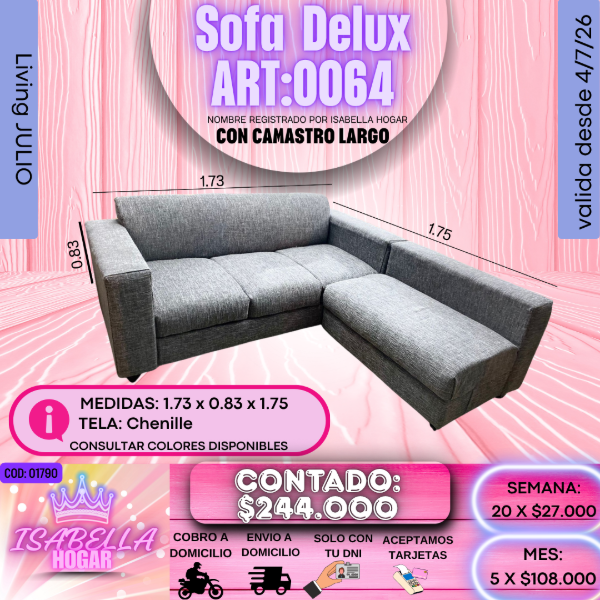 Producto - SOFA DELUX CON CAMASTRO LARGO