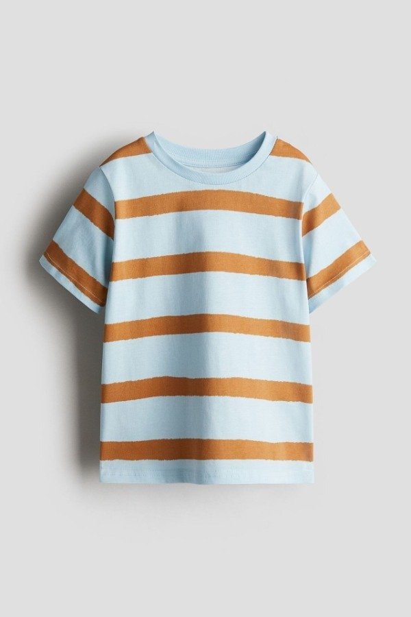 Producto - HyM. Remera algodón rayas celestes