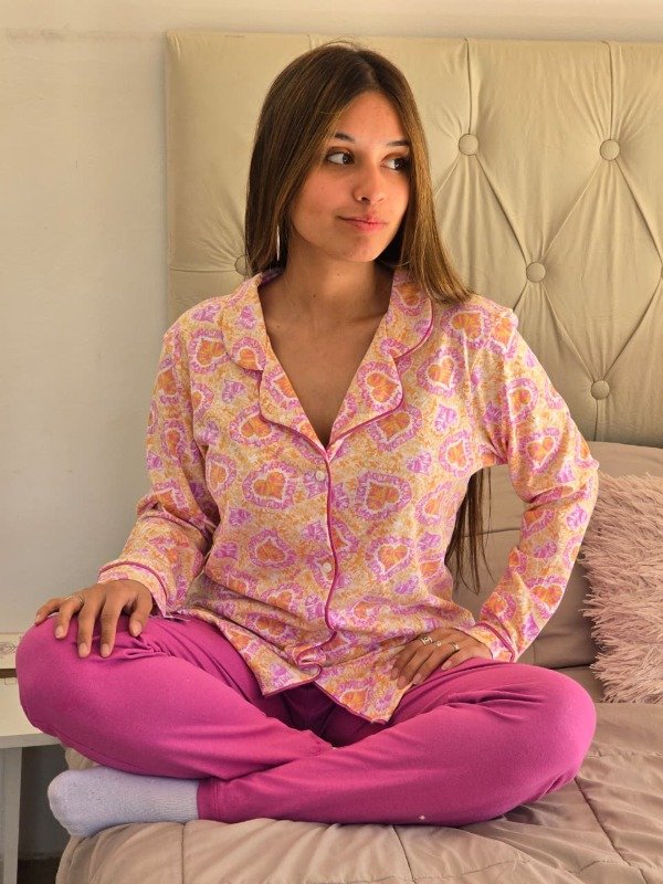 Producto - ART. 6100 PIJAMA CAMISERO ESTAMPADO